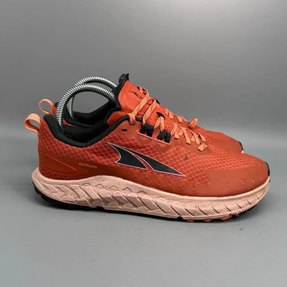 Altra Outroad Women's 8 Red Orange Running Athletic Sneakers Lace-Up Low Top